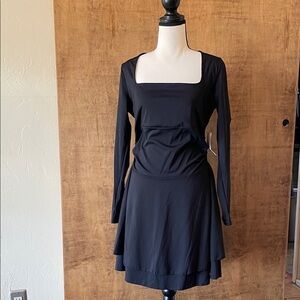 Flattering Black Long Sleeve Dress